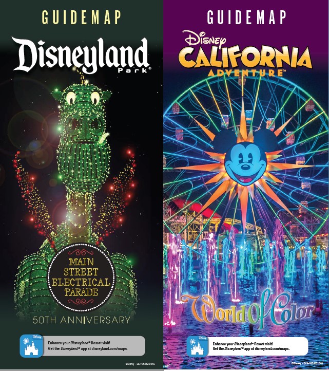 Disneyland and California Adventure November 2018 Guide Map set 1 week exclusive 